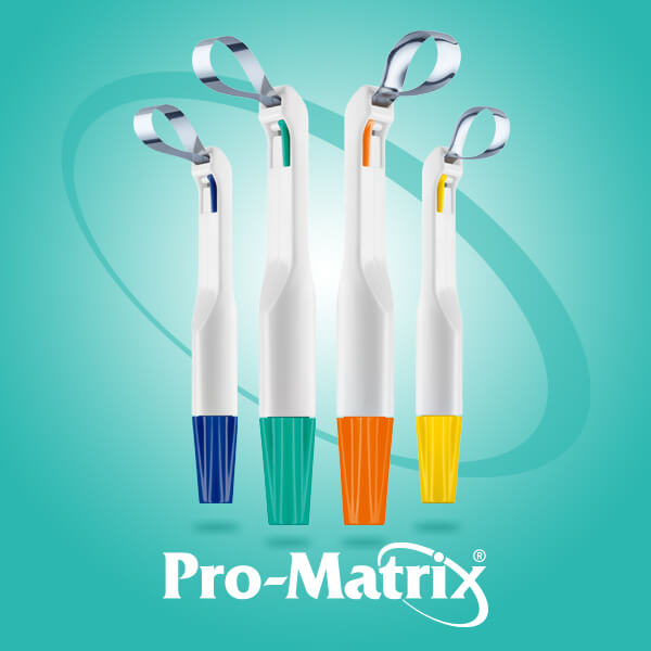 Pro-Matrix is a single-use solution for amalgam and composite restorations for use in all quadrants in every class.